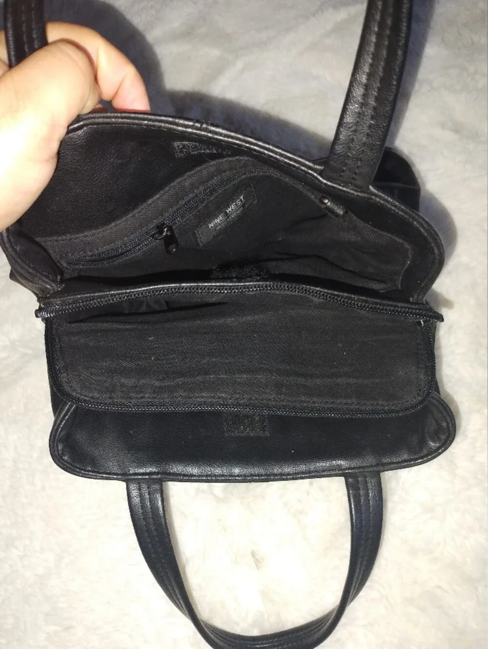 Nine West Black Satchel Handbag